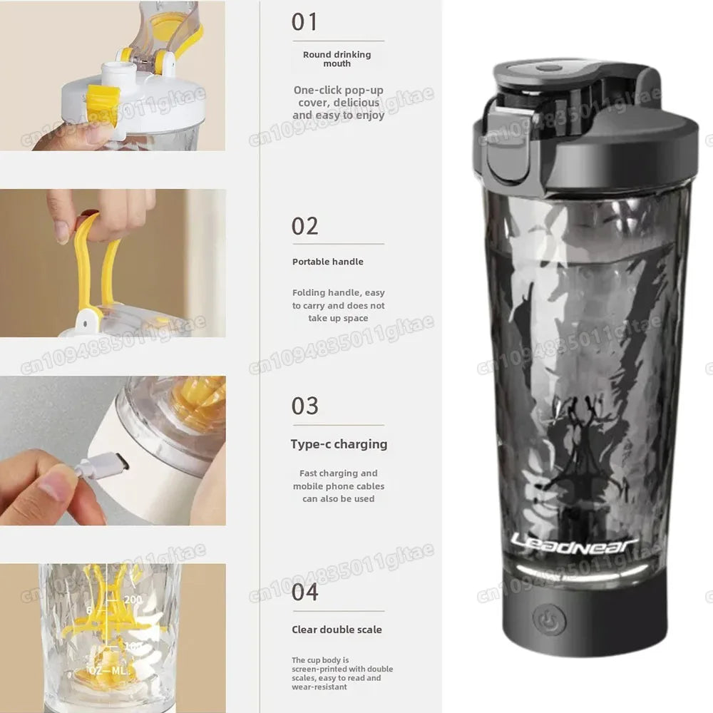 Electric Protein Shaker Bottle